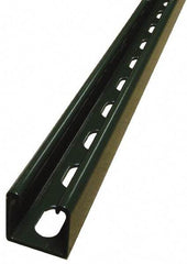 Empire - 10' Long x 1-5/8" Wide x 1-5/8" High, 14 Gauge, Carbon Steel, Punched Framing Channel & Strut - Green Painted - Apex Tool & Supply