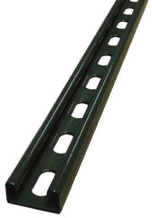 Empire - 10' Long x 1-5/8" Wide x 13/16" High, 14 Gauge, Carbon Steel, Punched Framing Channel & Strut - Green Painted - Apex Tool & Supply
