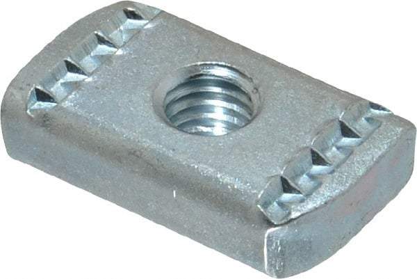 Empire - 3/8" Rod, Electro Galvanized Carbon Steel Strut Nut - Used for Attaching Hanger Rod or Other Accessories to Strut - Apex Tool & Supply