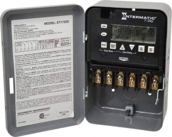 Intermatic - 7 Day Indoor Digital Electronic Timer Switch - 28 On/Off, 120/208/240/277 VAC, 50/60 Hz, - Apex Tool & Supply