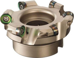 Sumitomo - 6" Cut Diam, 3/8" Max Depth, 1-1/2" Arbor Hole, 8 Inserts, QP.T 6416 Insert Style, Indexable Copy Face Mill - WRCX Cutter Style, 2-1/2 High, Series WaveMill - Apex Tool & Supply