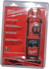Milwaukee Tool - 2205-20, CAT IV, CAT III, Digital True RMS Clamp Meter with 0.63" Fork Jaws - 1000 VAC/VDC, 200 AC/DC Amps, Measures Voltage, Continuity, Current, Resistance - Apex Tool & Supply