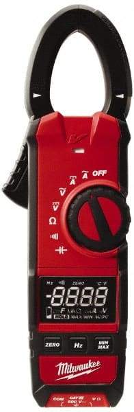 Milwaukee Tool - 2237-20, CAT III, Digital True RMS Clamp Meter with 1.3" Clamp On Jaws - 600 VAC/VDC, 600 AC/DC Amps, Measures Voltage, Capacitance, Continuity, Current, Resistance - Apex Tool & Supply