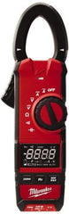 Milwaukee Tool - 2237-20, CAT III, Digital True RMS Clamp Meter with 1.3" Clamp On Jaws - 600 VAC/VDC, 600 AC/DC Amps, Measures Voltage, Capacitance, Continuity, Current, Resistance - Apex Tool & Supply