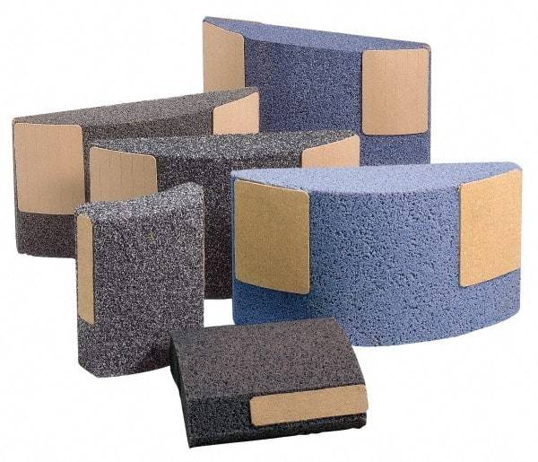 Norton - 11-1/4" Wide x 6" High x 2-1/4" Thick Grinding Segment - Aluminum Oxide, 30 Grit, Hardness F, Blue Print No. ME30777 - Apex Tool & Supply