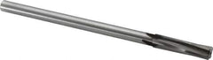 Made in USA - 7/16" Carbide-Tipped 4 Flute Chucking Reamer - Spiral Flute, 3/8" Straight Shank, 1-3/4" Flute Length, 7" OAL - Apex Tool & Supply