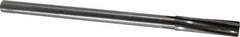 Made in USA - 1/2" Carbide-Tipped 6 Flute Chucking Reamer - Spiral Flute, 7/16" Straight Shank, 2" Flute Length, 8" OAL - Apex Tool & Supply