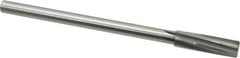 Made in USA - 9/16" Carbide-Tipped 6 Flute Chucking Reamer - Spiral Flute, 7/16" Straight Shank, 2" Flute Length, 8" OAL - Apex Tool & Supply