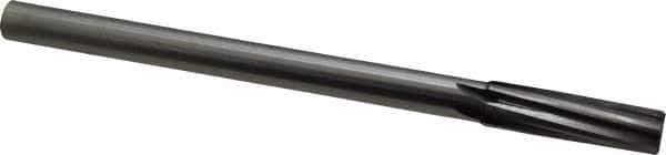 Made in USA - 5/8" Carbide-Tipped 6 Flute Chucking Reamer - Spiral Flute, 9/16" Straight Shank, 2-1/4" Flute Length, 9" OAL - Apex Tool & Supply