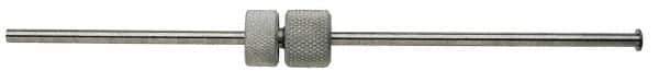 Made in USA - Satin Chrome, Micrometer Groove Checker - 6 Inch Overall Length, 1/8 Inch Rod Diameter, For Use with Starrett 440 Groove Depth Gages - Apex Tool & Supply