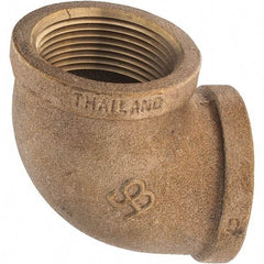 Merit Brass - Class 125, 1-1/4" Internal Pipe, Brass 90° Elbow - FNPT x FNPT - Apex Tool & Supply