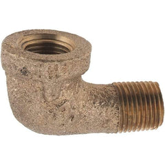 Merit Brass - Class 125, 1/8" Internal Pipe, Brass 90° Street Elbow - FNPT x MNPT - Apex Tool & Supply