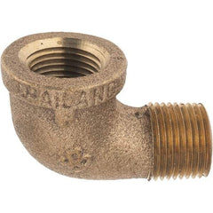 Merit Brass - Class 125, 3/8" Internal Pipe, Brass 90° Street Elbow - FNPT x MNPT - Apex Tool & Supply