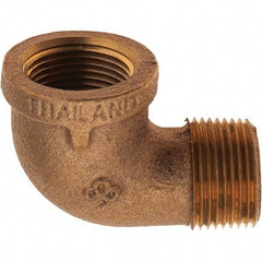 Merit Brass - Class 125, 3/4" Internal Pipe, Brass 90° Street Elbow - FNPT x MNPT - Apex Tool & Supply