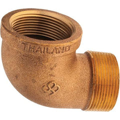 Merit Brass - Class 125, 1-1/2" Internal Pipe, Brass 90° Street Elbow - FNPT x MNPT - Apex Tool & Supply