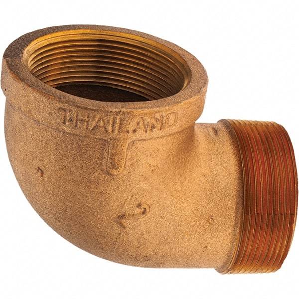 Merit Brass - Class 125, 2" Internal Pipe, Brass 90° Street Elbow - FNPT x MNPT - Apex Tool & Supply