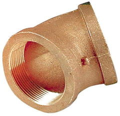 Merit Brass - Class 125, 3/8" Internal Pipe, Lead Free Brass 45° Elbow - FNPT x FNPT - Apex Tool & Supply