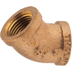 Merit Brass - Class 125, 1/2" Internal Pipe, Brass 45° Street Elbow - FNPT x FNPT - Apex Tool & Supply