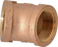 Merit Brass - Class 125, 1-1/4" Internal Pipe, Brass 45° Street Elbow - FNPT x FNPT - Apex Tool & Supply