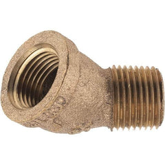 Merit Brass - Class 125, 1/2" Internal Pipe, Brass 45° Street Elbow - FNPT x MNPT - Apex Tool & Supply