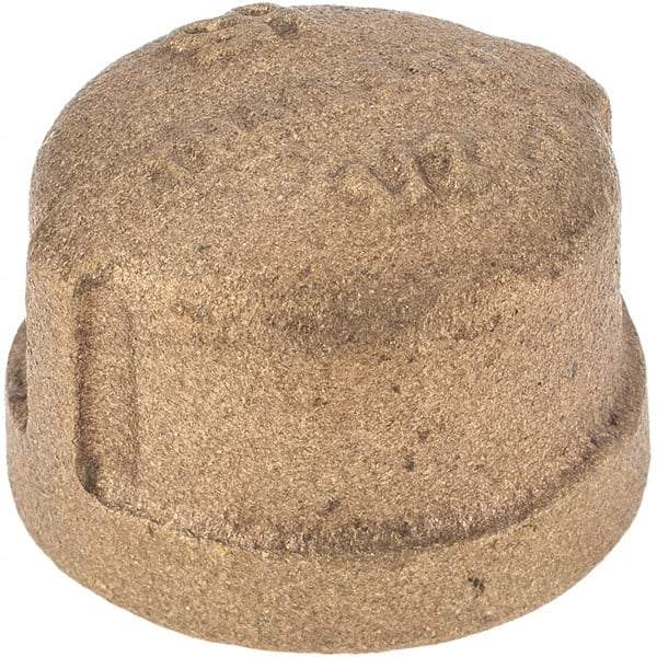 Merit Brass - Class 125, 1/2" Internal Pipe, Brass End Cap - FNPT - Apex Tool & Supply