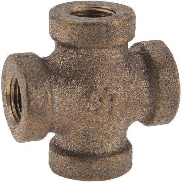 Merit Brass - Class 125, 1/8" Internal Pipe, Brass Cross - All FNPT - Apex Tool & Supply