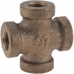 Merit Brass - Class 125, 1/8" Internal Pipe, Brass Cross - All FNPT - Apex Tool & Supply