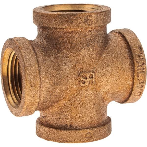 Merit Brass - Class 125, 3/4" Internal Pipe, Brass Cross - All FNPT - Apex Tool & Supply