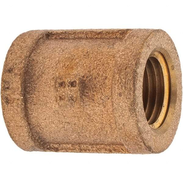 Merit Brass - Class 125, 1/4" Internal Pipe, Brass Coupling - FNPT x FNPT - Apex Tool & Supply