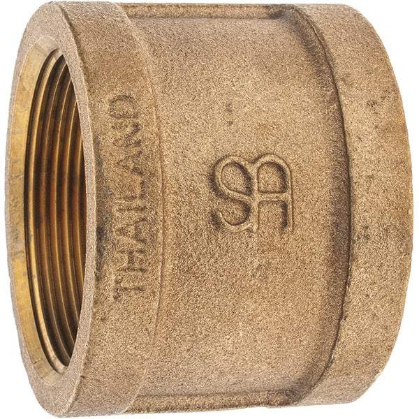 Merit Brass - Class 125, 2" Internal Pipe, Brass Coupling - FNPT x FNPT - Apex Tool & Supply
