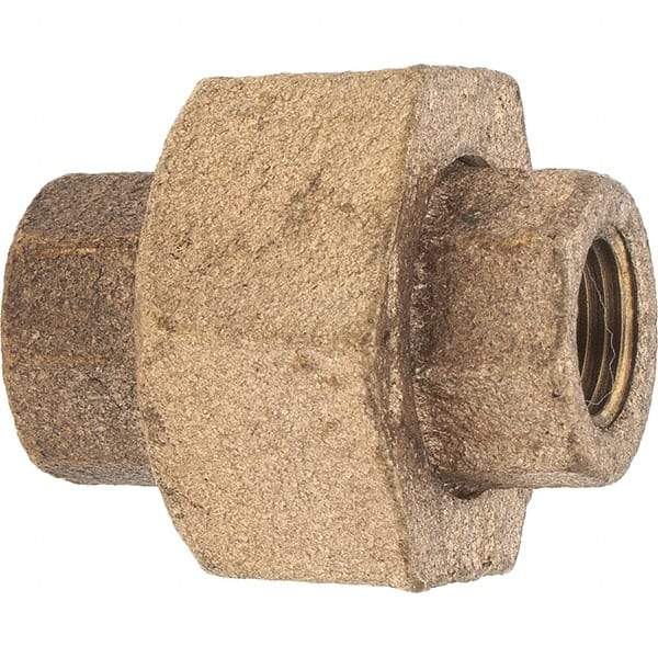 Merit Brass - Class 125, 1/8" Internal Pipe, Brass Union - FNPT x FNPT - Apex Tool & Supply