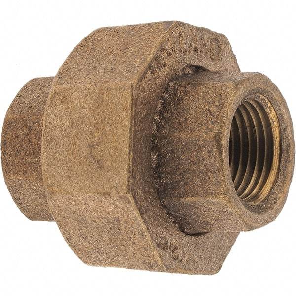 Merit Brass - Class 125, 3/8" Internal Pipe, Brass Union - FNPT x FNPT - Apex Tool & Supply