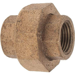 Merit Brass - Class 125, 1/2" Internal Pipe, Brass Union - FNPT x FNPT - Apex Tool & Supply