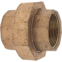 Merit Brass - Class 125, 1-1/2" Internal Pipe, Brass Union - FNPT x FNPT - Apex Tool & Supply