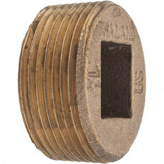 Merit Brass - Class 125, 1-1/4" Internal Pipe, Brass Countersunk Plug - MNPT - Apex Tool & Supply