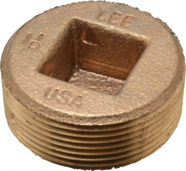 Merit Brass - Class 125, 1-1/2" Internal Pipe, Brass Countersunk Plug - MNPT - Apex Tool & Supply