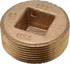 Merit Brass - Class 125, 1-1/2" Internal Pipe, Brass Countersunk Plug - MNPT - Apex Tool & Supply
