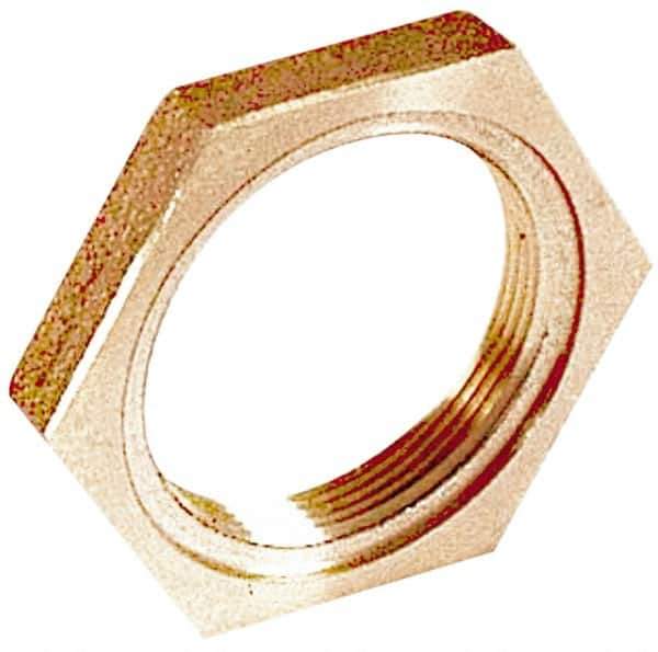 Merit Brass - Class 125, 1-1/2" Internal Pipe, Lead Free Brass Locknut - FNPT - Apex Tool & Supply