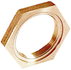 Merit Brass - Class 125, 1-1/2" Internal Pipe, Lead Free Brass Locknut - FNPT - Apex Tool & Supply