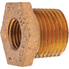 Merit Brass - Class 125, 1/2 x 1/4" Internal Pipe, Brass Hex Bushing - MNPT x FNPT - Apex Tool & Supply