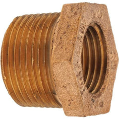 Merit Brass - Class 125, 3/4 x 1/2" Internal Pipe, Brass Hex Bushing - MNPT x FNPT - Apex Tool & Supply