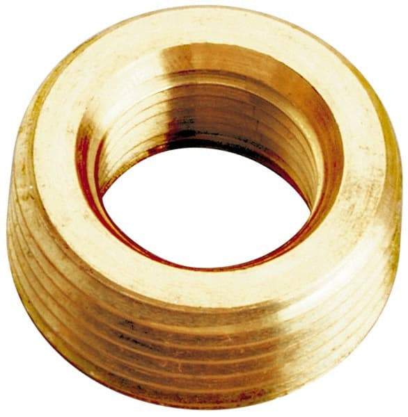 Merit Brass - Class 125, 1/2 x 3/8" Internal Pipe, Lead Free Brass Face Bushing - MNPT x FNPT - Apex Tool & Supply