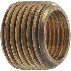 Merit Brass - Class 125, 1/2 x 3/8" Internal Pipe, Brass Face Bushing - MNPT x FNPT - Apex Tool & Supply
