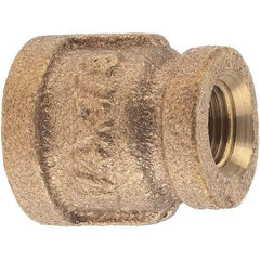 Merit Brass - Class 125, 1/4 x 1/8" Internal Pipe, Brass Reducing Coupling - FNPT x FNPT - Apex Tool & Supply
