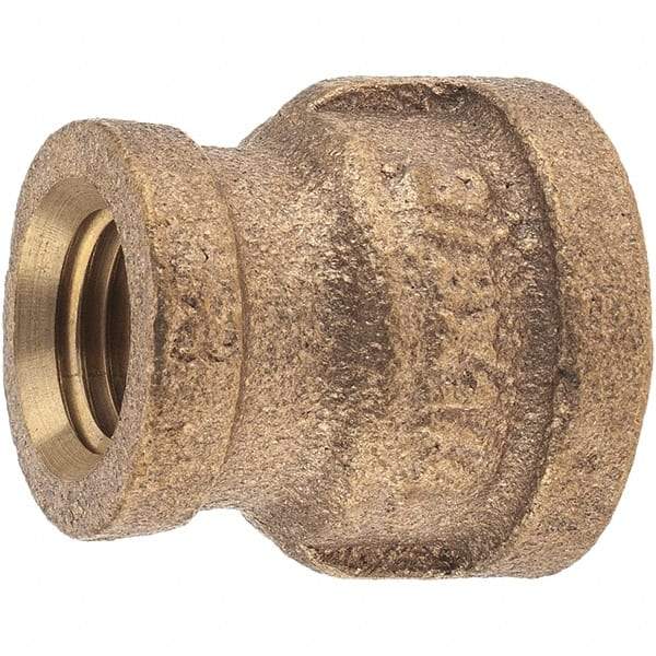 Merit Brass - Class 125, 3/8 x 1/4" Internal Pipe, Brass Reducing Coupling - FNPT x FNPT - Apex Tool & Supply