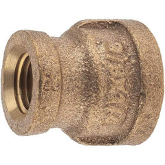 Merit Brass - Class 125, 3/8 x 1/4" Internal Pipe, Brass Reducing Coupling - FNPT x FNPT - Apex Tool & Supply