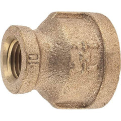 Merit Brass - Class 125, 1/2 x 1/4" Internal Pipe, Brass Reducing Coupling - FNPT x FNPT - Apex Tool & Supply