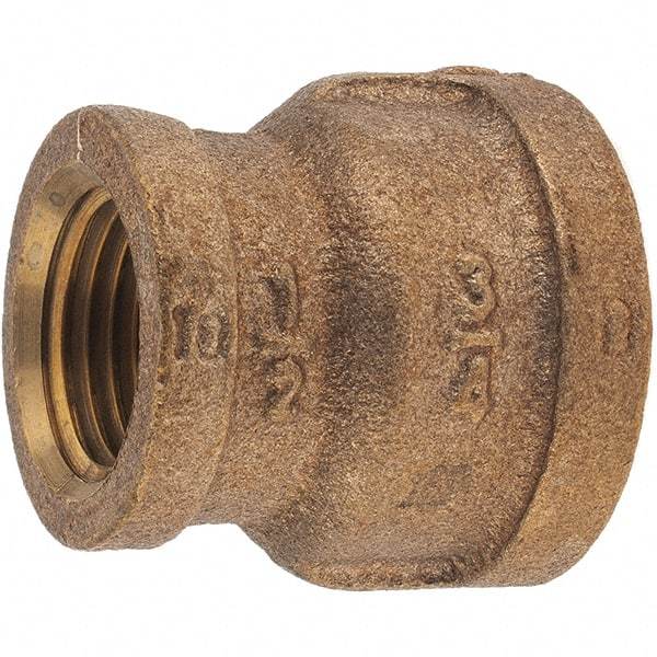 Merit Brass - Class 125, 3/4 x 1/2" Internal Pipe, Brass Reducing Coupling - FNPT x FNPT - Apex Tool & Supply