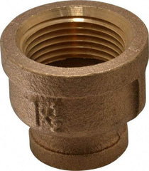 Merit Brass - Class 125, 1 x 1/2" Internal Pipe, Brass Reducing Coupling - FNPT x FNPT - Apex Tool & Supply