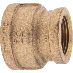 Merit Brass - Class 125, 1-1/4 x 1" Internal Pipe, Brass Reducing Coupling - FNPT x FNPT - Apex Tool & Supply